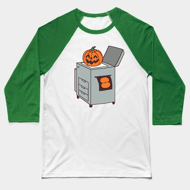 Spooky Spreadsheet Baseball T-Shirt by Hillary White Rabbit